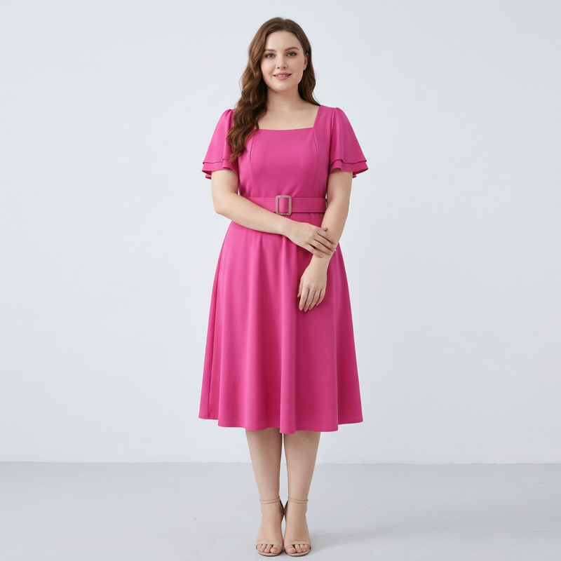 Fashionable Bell-sleeve Dress