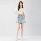 Pleated A-line Skirt