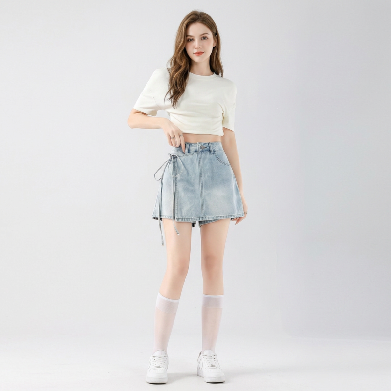 Pleated A-line Skirt
