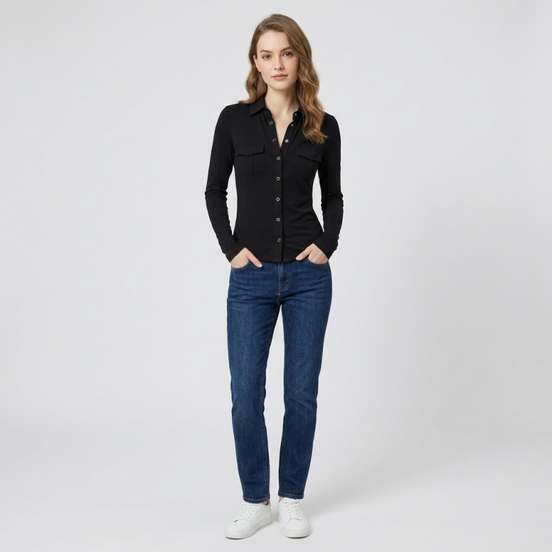 Elegant Single-breasted Top