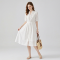 V-neck Embroidered Dress