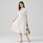 V-neck Embroidered Dress