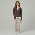 Faux Two-piece V-neck Top