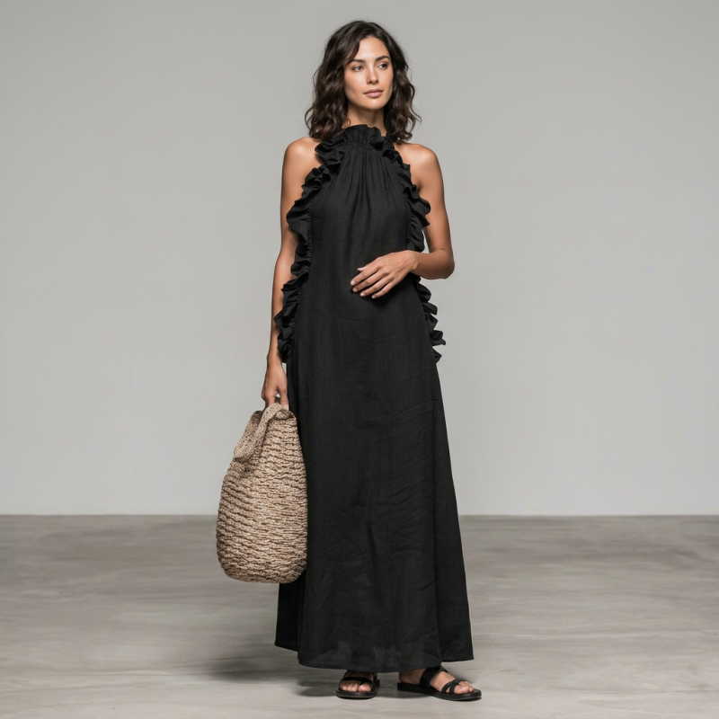 Off-shoulder Lace Maxi Dress