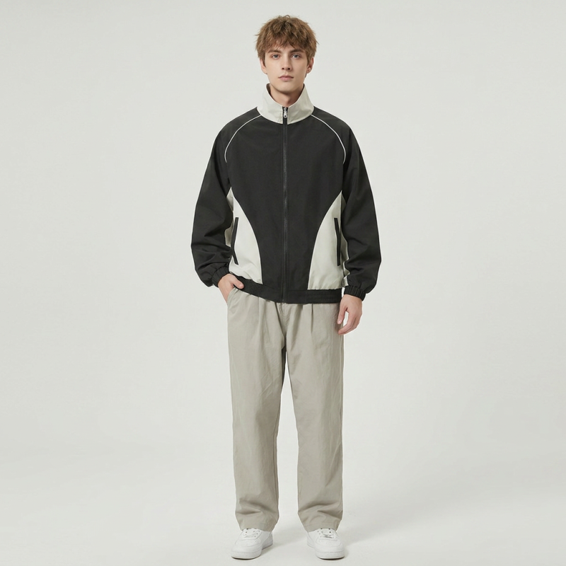 Trendy Patchwork Baseball Jacket