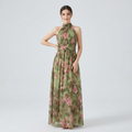 Halter-neck Printed Dress