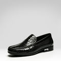 Crocodile-patterned Leather Shoes
