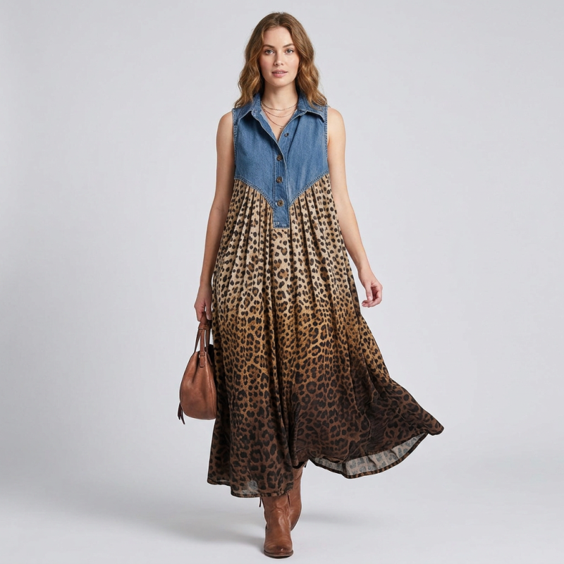Denim Patchwork Dress