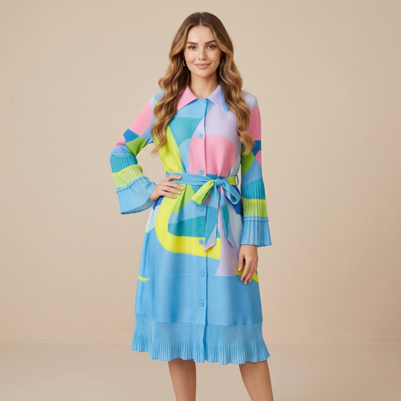 Vintage-style High-end Printed Dress