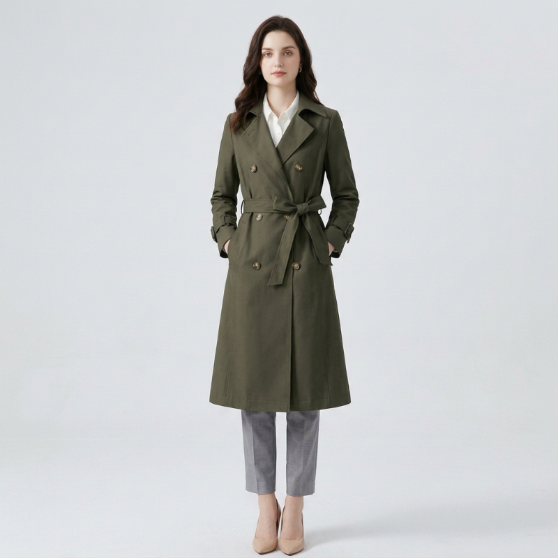 Stylish Waist-cinching Coat