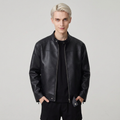 Men's Stand-up Collar Leather Jacket