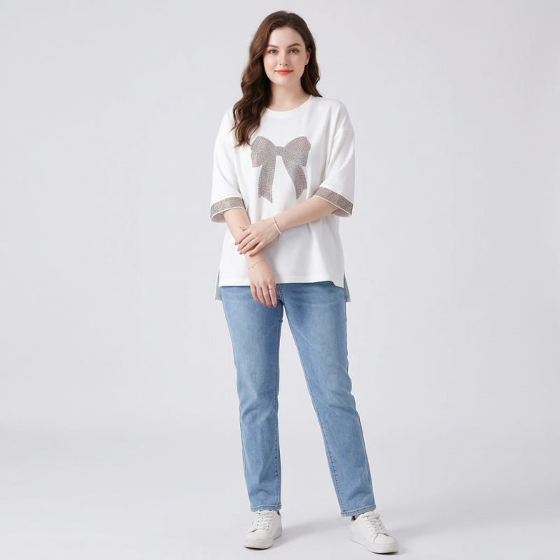 Heavy-duty Rhinestone T-shirt