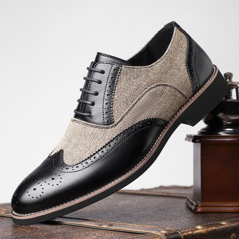 Fashionable Brogue Leather Shoes