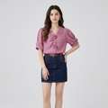 French-style 3d Floral Shirt