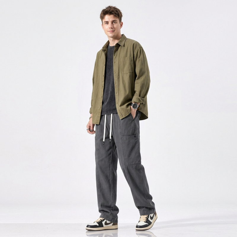 Wide-leg Cargo Pants