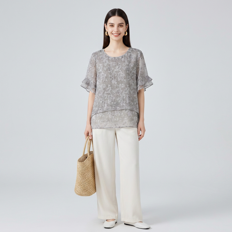 Fashionable Bell-sleeved Top
