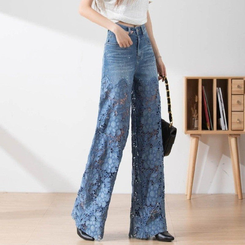 Elegant Lace Jeans