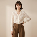 V-neck Lace Shirt