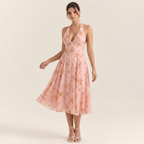Romantic Floral Print Dress
