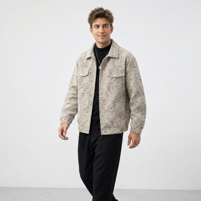 Loose-fitting Casual Printed Jacket