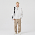 Henley Collar Long-sleeved T-shirt