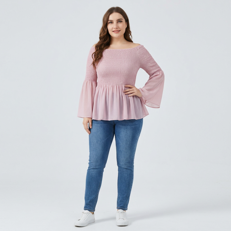 Sweet Pleated Chiffon Shirt