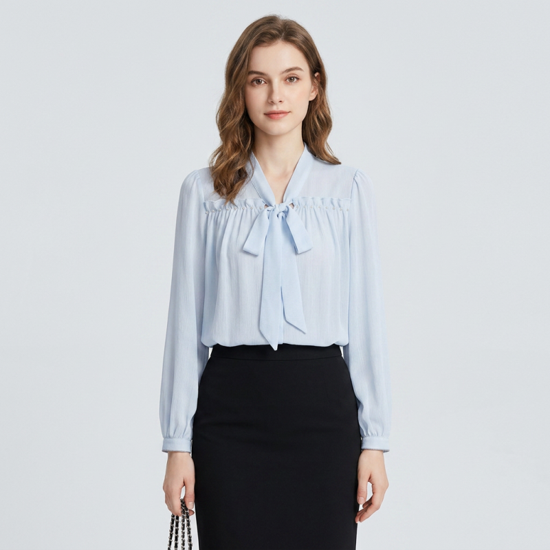 Bow-tie Chiffon Blouse