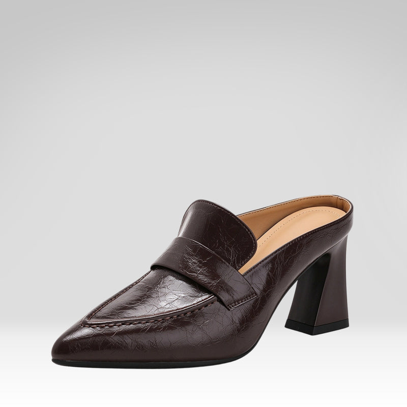 Pointed-toe High-heeled Mules