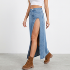 Sexy Slit Denim Skirt