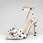 Polka Dot Bow High Heels