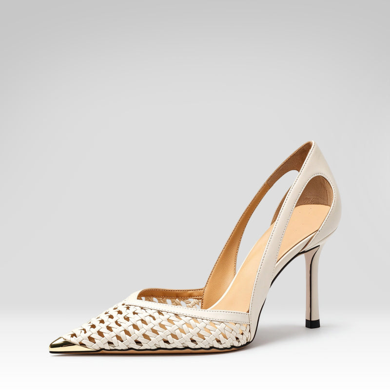 Cutout Pointed-toe High Heels