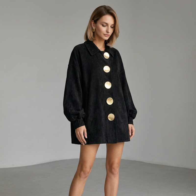 Elegant Drop-shoulder Coat