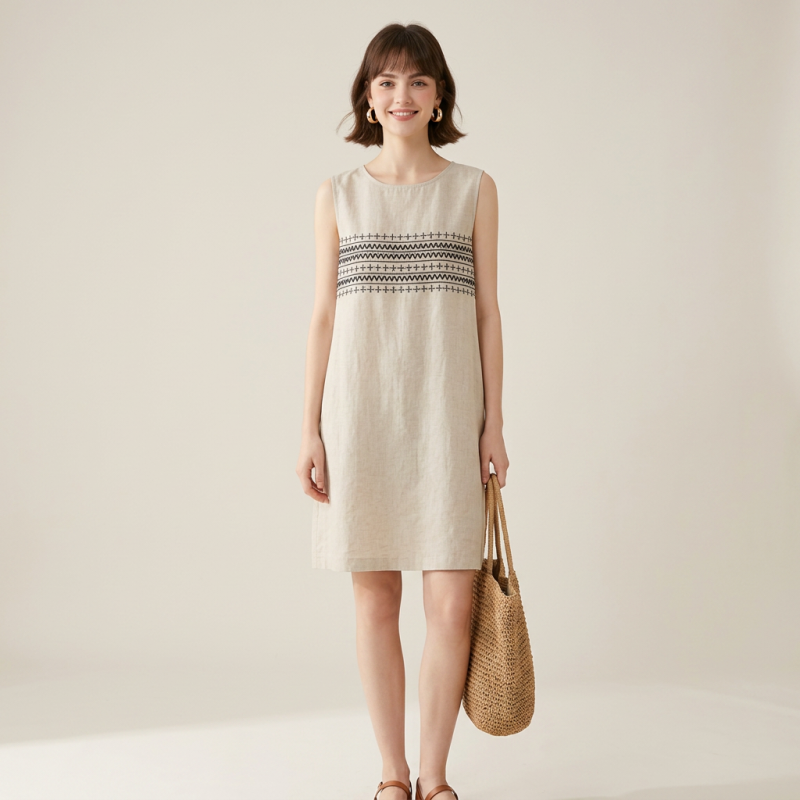 Retro Print Dress