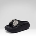 Rhinestone Bow Sandals