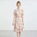 Mesh Lace Cheongsam Dress