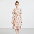 Mesh Lace Cheongsam Dress