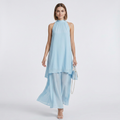 Faux Two-piece Chiffon Dress