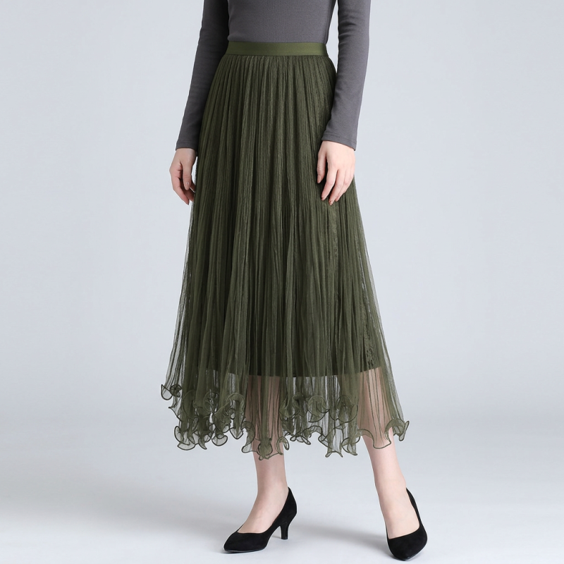 Irregular Mesh Skirt