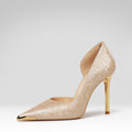 Patterned Pointed-toe High Heels
