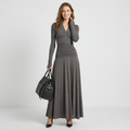 Long-sleeved A-line Dress