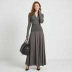 Long-sleeved A-line Dress