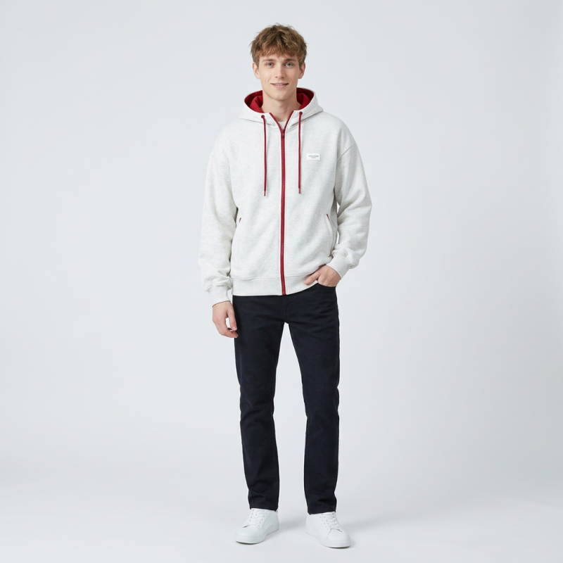 Men's Hooded Cardigan Sweatshirt