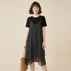 Faux Two-piece Fashion Dress
