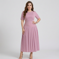 Plus-size Pleated Dress