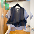 Stylish Two-piece Mesh Top