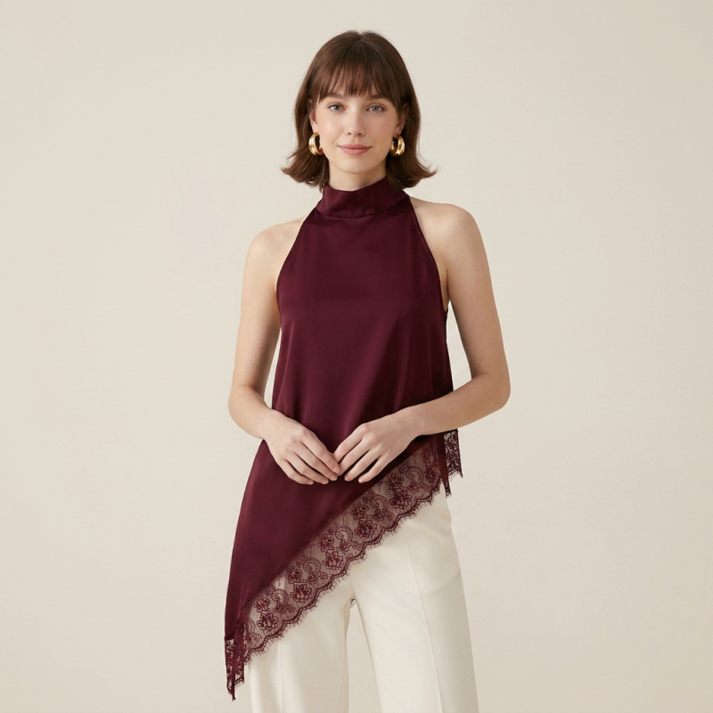 Lace-trimmed Top