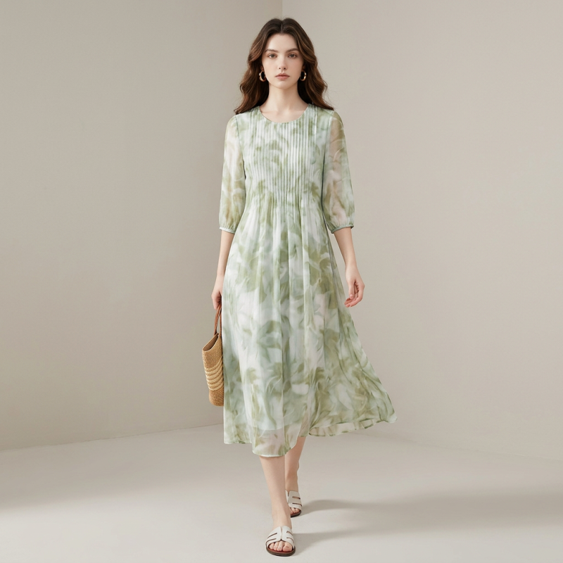 Elegant Floral Print Dress