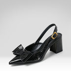 Pointed-toe Chunky-heeled Sandals