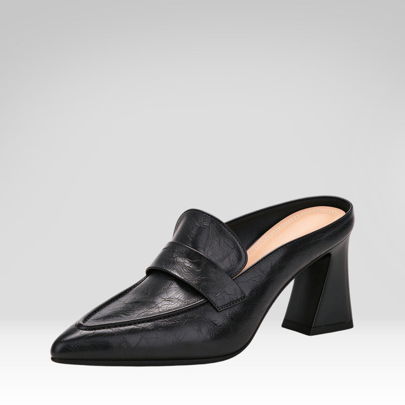 Pointed-toe High-heeled Mules