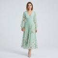 Printed Long-sleeved Dress